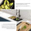 Évier de cuisine encastrable noir 30 po avec robinet rétractable 30 po