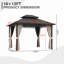 12 pi. L 10 pi. D Pavillon de jardin en métal