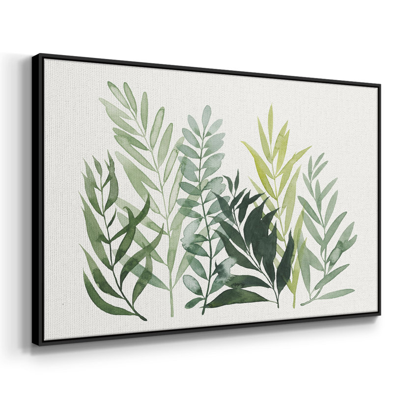 Vert Volunteers II, reproduction d'art sur toile, H 27 po x l 41 po x P 2 po, Toile avec cadre flottant noir