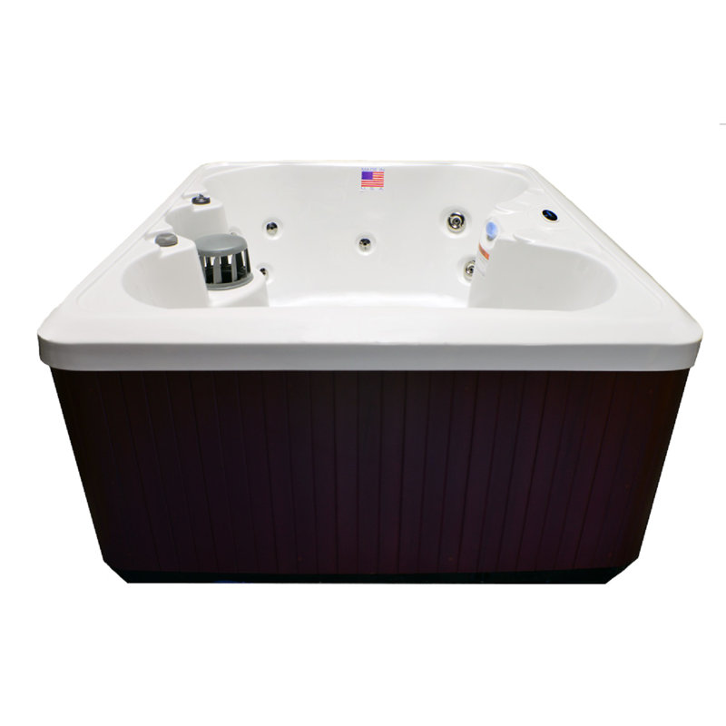 Hudson Bay White Acrylic 5-Person 14-Jet Spa with Stainless Jets