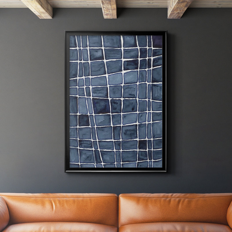 Square Bluff I, reproduction encadrée de qualité supérieure - prête à être accrochée, H 42,5 po x l 30,5 po x P 1 po, Noir