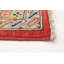 Tapis unique en laine noué à la main rouge Gazni des années 2010 de 6 pi 11 po x 9 pi 8 po Qaiden
