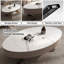 Table basse ovale en acier inoxydable-1248294278-1248294275