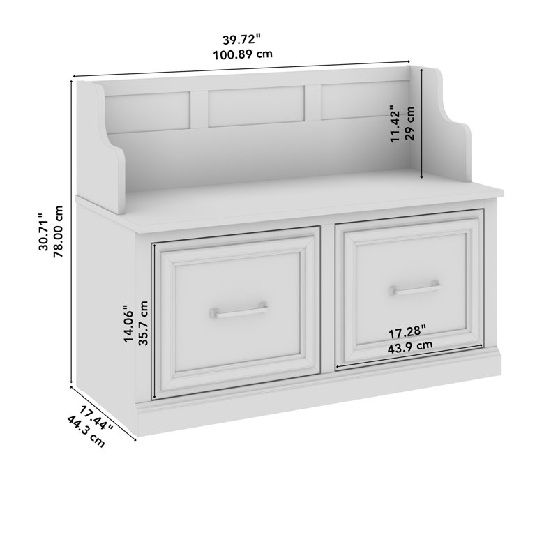 Nara Storage Bench, Black Suede Oak