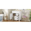 Meuble-lavabo de 30 pouces avec lavabo en céramique, 2 tiroirs et tablette réglable-132971831