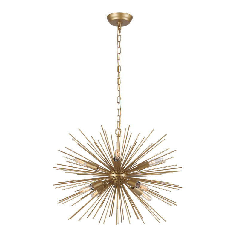 Lustre spoutnik doré 24 po 8 lumières