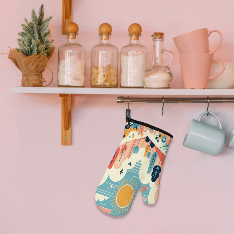 Clear Summer Heavens Oven Mitt Cotton Twill