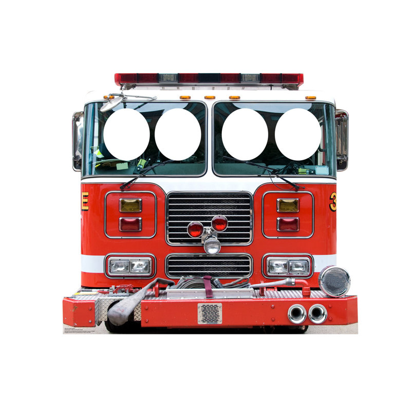 50'' Red Fire Truck Cardboard Stand-In Cutout