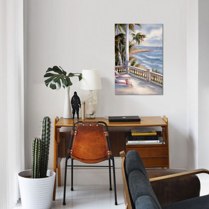 «Tropical XV», reproduction sur toile, H 18 po x l 12 po x P 1,5 po, Pas de tapis, Toile tendue