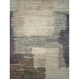 Hand Knotted Wool Area Rug in Beige/Gray/Blue/Brown