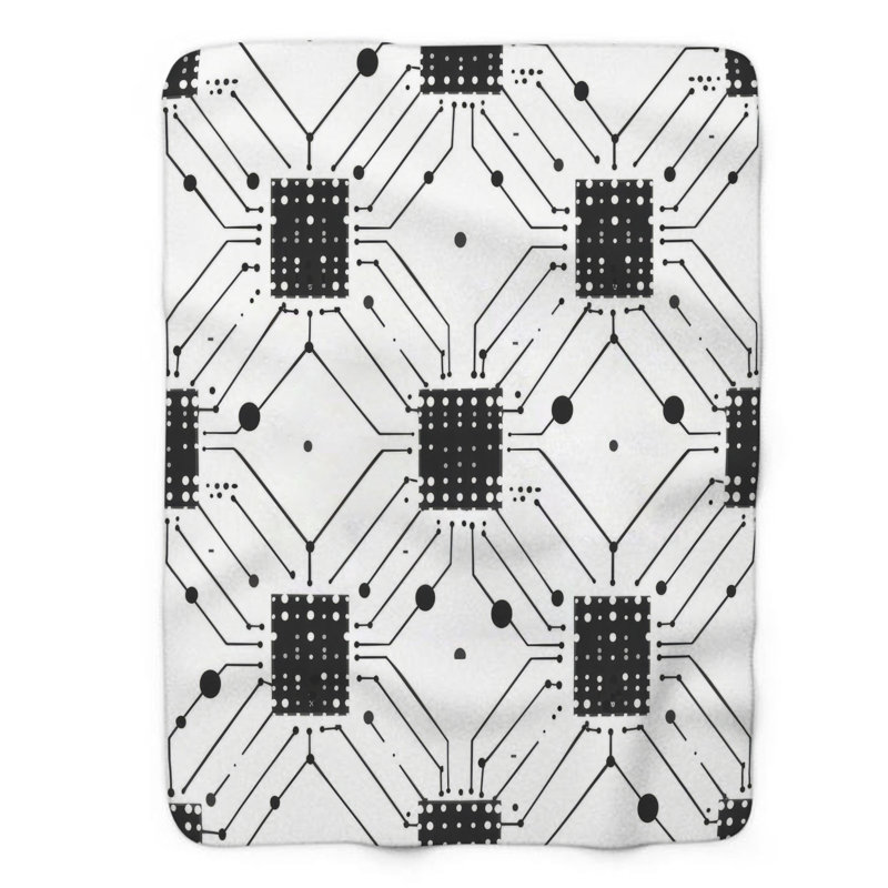 Binary Lines - 1 Piece Premium Blanket, Twin