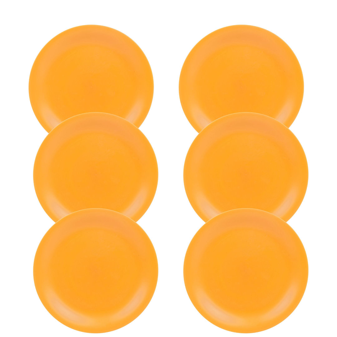 Teal  6 Pcs Unbreakable Reusable Coloured Plastic Dinner Plates Kids Party Tableware