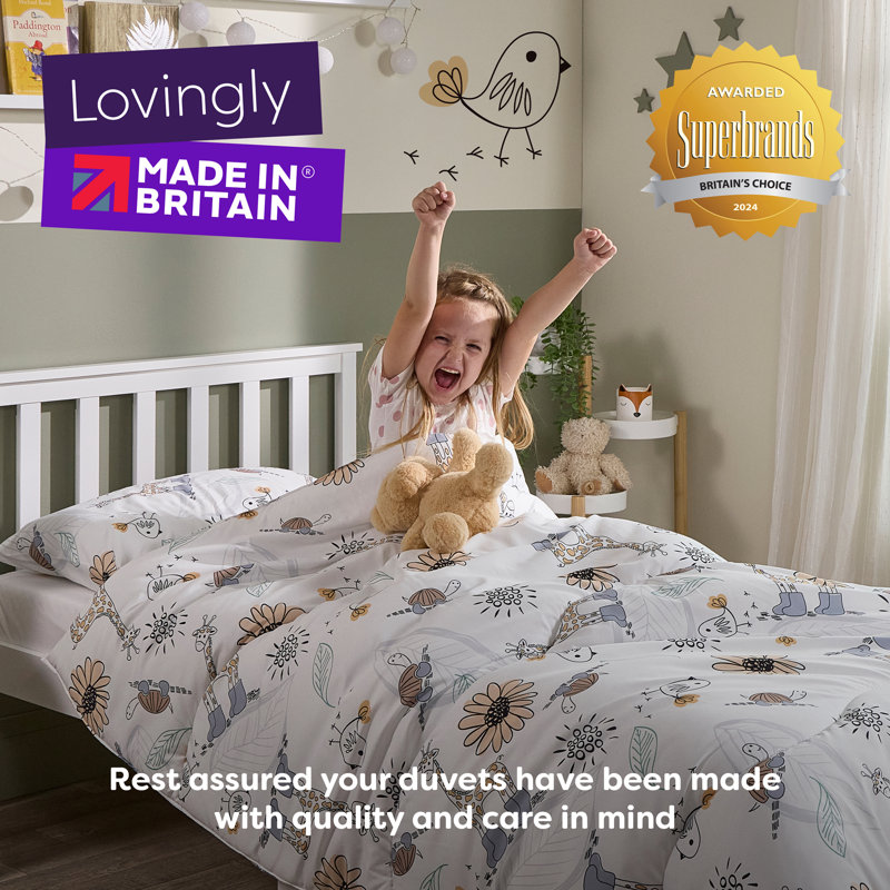 Kids Animal Print Coverless Comfort 4.5 Tog Duvet, Single