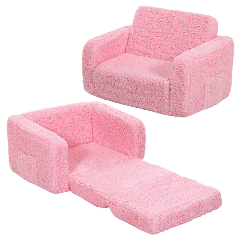 Canapé pour enfants, chaises-lits pour tout-petits, canapé pliant pour enfants, Rose