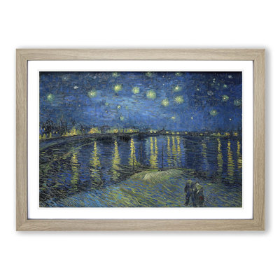 Starry Night over the Rhone by Vincent Van Gogh - Framed Print