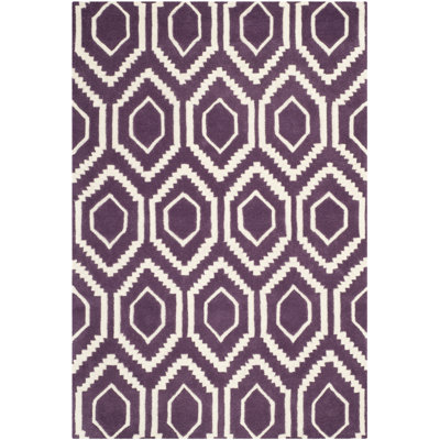 Deedie Hand Tufted Wool Geometric Rug