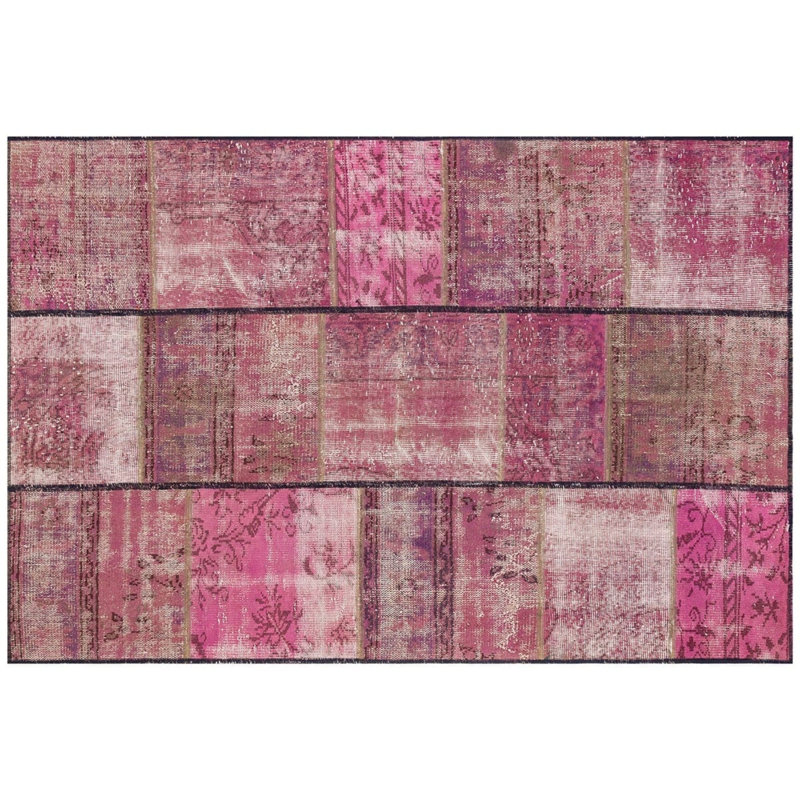 Tapis rose moderne fabriqué à la main Modern