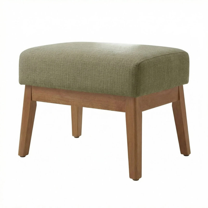  Herrot Modern Upholstered 20" W Ottoman, Light Green