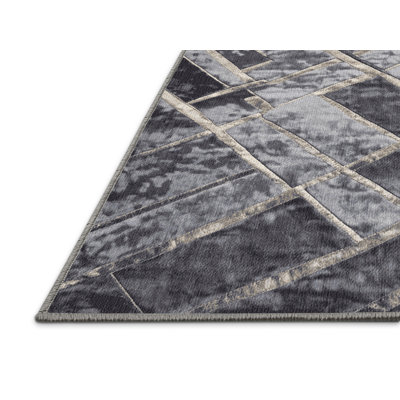 Machine Washable Gray Area Rug
