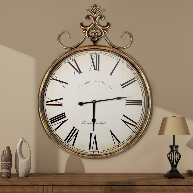 Beshore Decorative Metal Wall Clock, 27.5" H x 20" W x 3" D