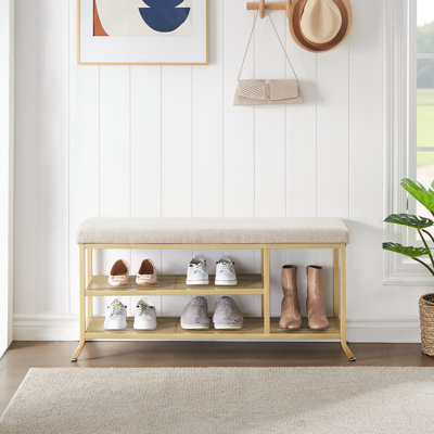 Pace-Saving Shoe Bench with Storage Compartment