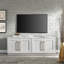 Meuble télé pour téléviseur de 75 po ou moins avec rangement, tablettes réglables et gestion des câbles Tillman - Console multimédia transitionnelle avec quincaillerie en laiton pour le salon-1072986186