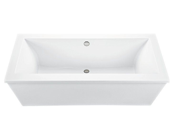 Andrea® 10 Freestanding Soaker Tub, Matte White