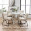 2 chaises de salle à manger rembourrées contemporaines en blanc vanille - Mousse confortable et base élégante en forme de traîneau de forme carrée avec rembourrage