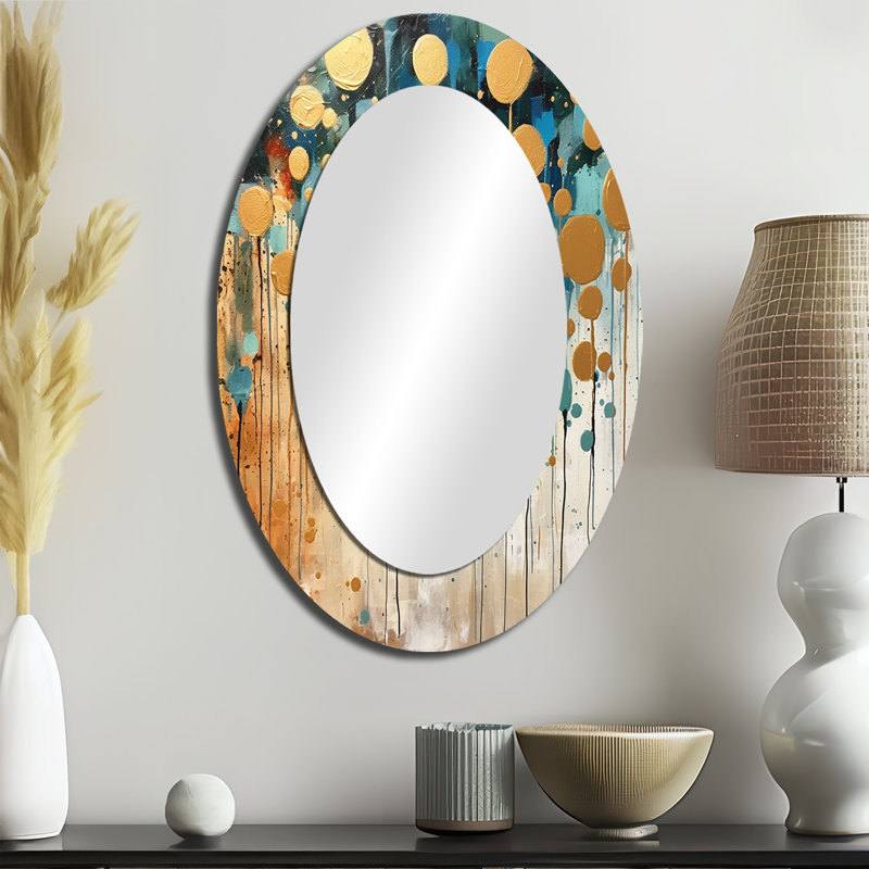 Je prendrais ça sous considération IV - Miroir mural moderne ovale, 36 po x 24 po