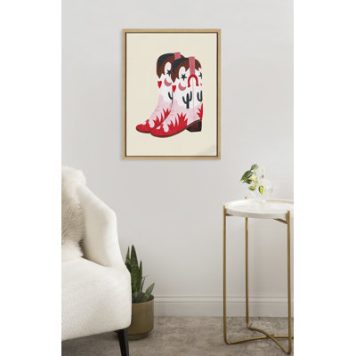 Cowgirl Boots by Tania Garcia Framed Canvas Wall Art Print