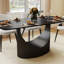 Ensemble de salle à manger 7 pièces, ensemble de table de salle à manger rectangulaire pré-assemblé, ensemble de table de salle à manger en pierre frittée avec chaises rembourrées-133401276-131279191