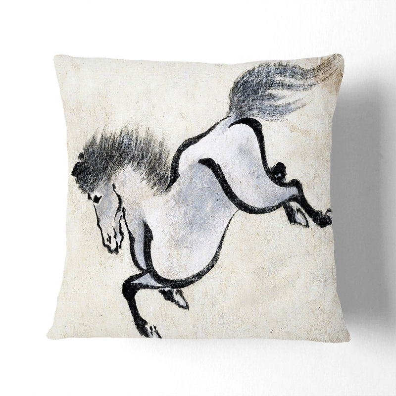 Square Throw Cushion, 40cm H x 40cm W x 15cm D, White