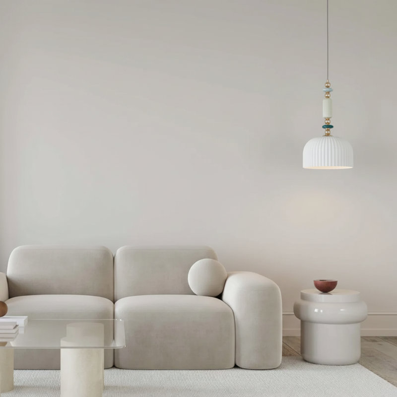 Modern Milk White Glass Pendant Light UL Listed