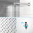 Dual 10 Inch Square Shower Head - Wall Mounted With Handheld