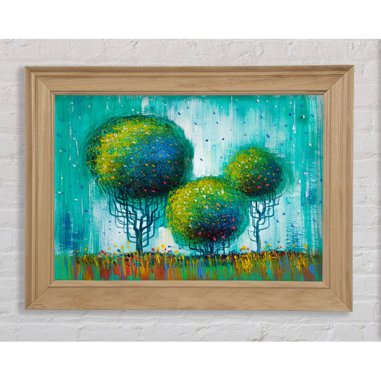 Bright Star Three Round Trees - Single Picture Frame Art Prints ...