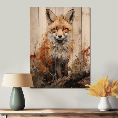 Généreux - Animaux, reproduction sur bois de pin naturel