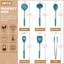 Ensemble d'ustensiles de cuisine en silicone 6 pièces avec poignées en acier inoxydable, ustensiles de cuisine résistants à la chaleur et antiadhésifs pour la cuisson, la cuisson, le mélange et l'agitation-111201814