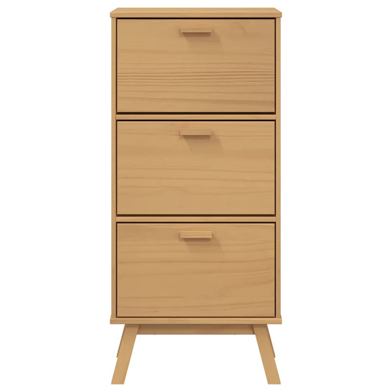 12 Pair Shoe Storage Cabinet, Brown