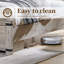 Lit plateforme Farmhouse avec grande tête de lit géométrique-1789523576