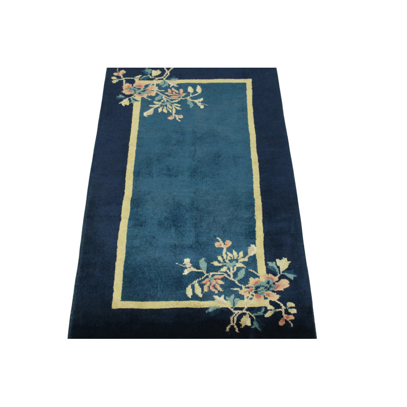 One-of-a-Kind 2’1”x 4’ Hand Knotted Area Rug