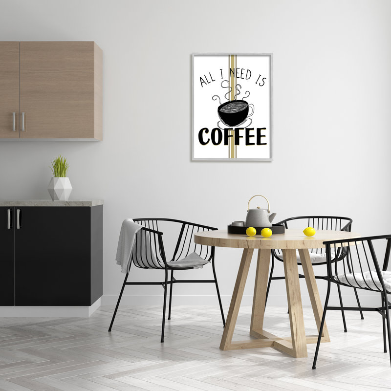 Bb-012-Impression de café encadrée avec rayures bistro encadrée sur bois par Kim Allen, Estampe numérique Farmhouse