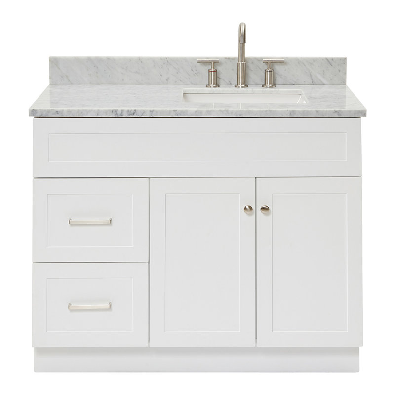 Ensemble de meuble-lavabo simple 43 po Partham, Blanc