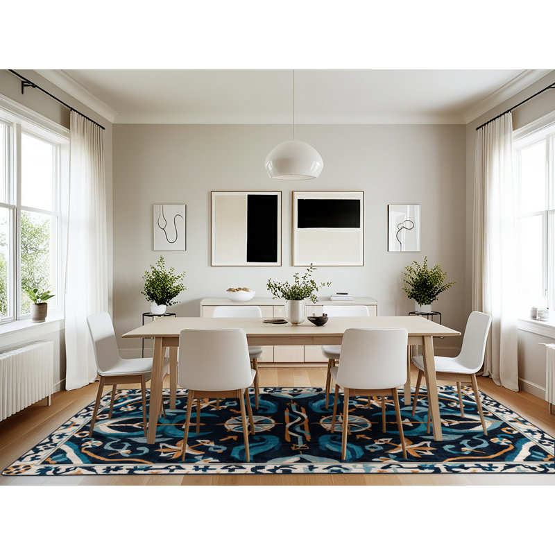 Machine Washable Turkish Gray Area Rug, Rectangle 7' x 10'