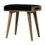Repose-pieds noir en velours-682926998