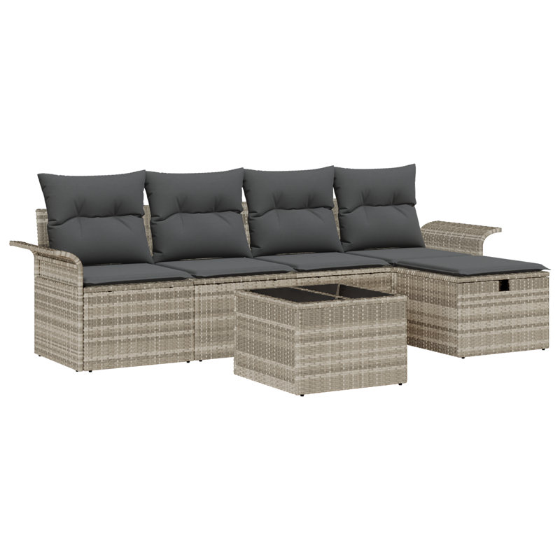 251 cm W Patio Sofa with Cushions