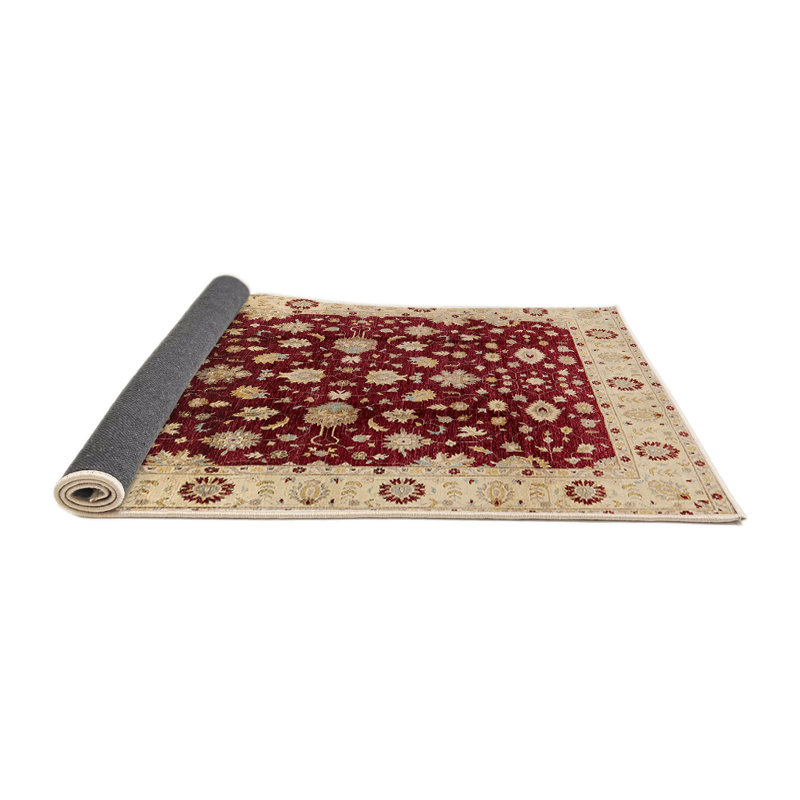 Tapis beige / rouge Furley, Rond 4 pi