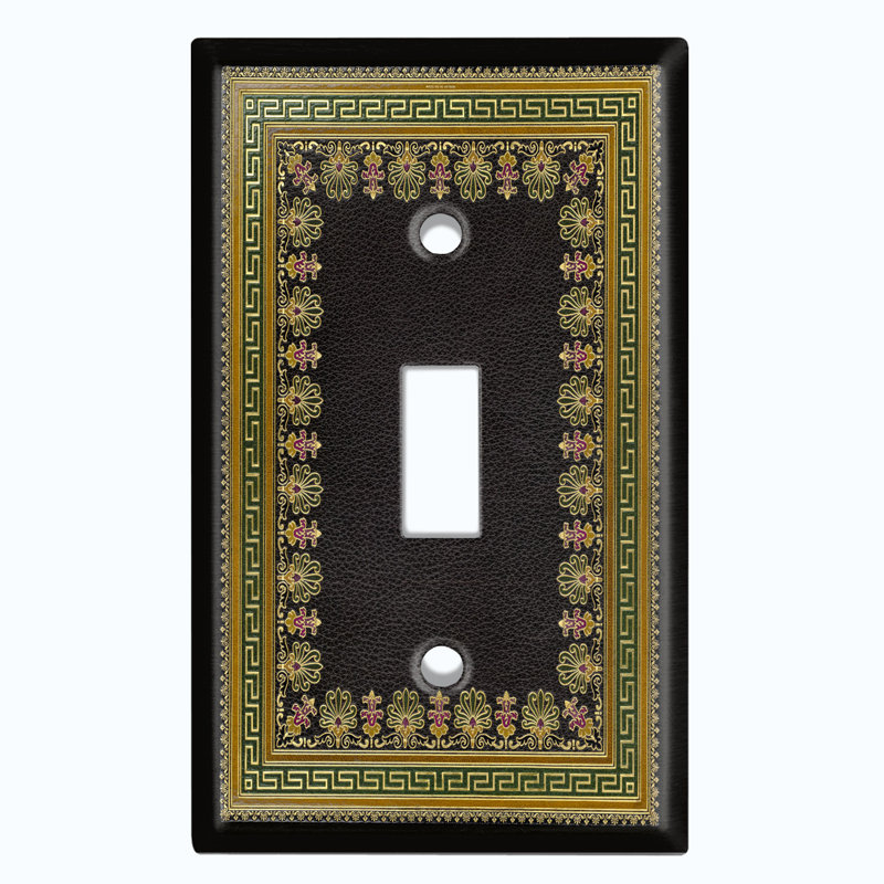 Victorian Vintage Elegant Frame Damask Flower 1-Gang Toggle Light Switch Wall Plate