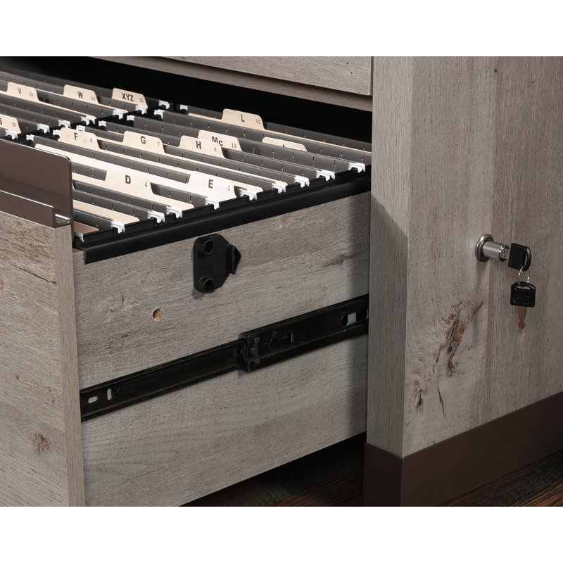 Mystic Oak 2-Drawer Lockable Lateral File Cabinet
