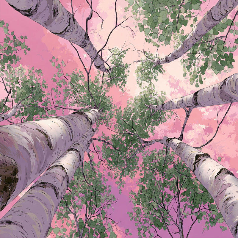 Rose Dawn Canopy Wrapped Canvas Wall Art, 12" H x 12" W