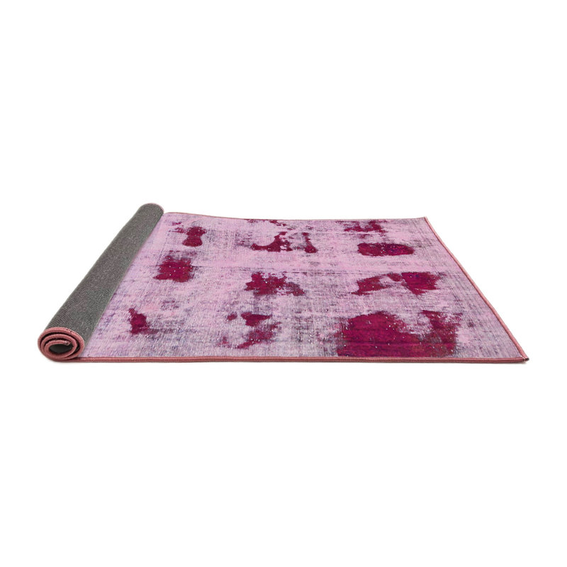 Tapis décoratif multicolore à motif abstrait, Rond 5 pi